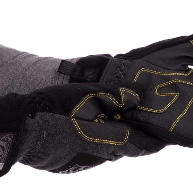 Тактичні рукавички для риболовлі полювання чоловічі на липучці MECHANIX механікс теплі флісові Чорні АН-5621 Розмір L - зображення 2