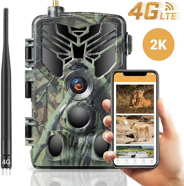 4G / APP Фотопастка, камера для полювання Suntek HC-810plus, 2K , 30Мп, з додатком iOS / Android - зображення 1