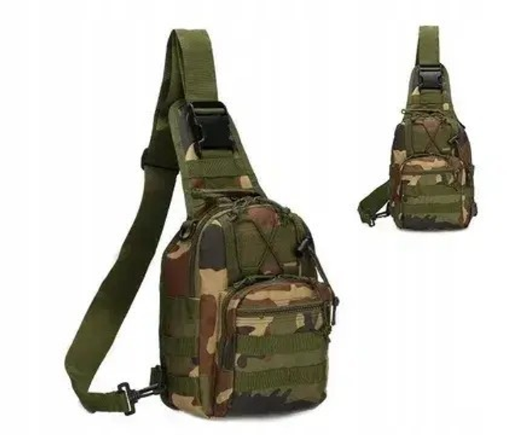 Тактическая сумка рюкзак на плечо GREEN CAMO - изображение 1
