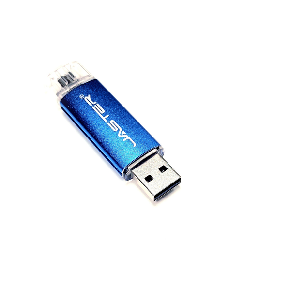 Флешка Jaster двухсторонняя 64GB OTG USB 2.0 microUSB blue – фото ...
