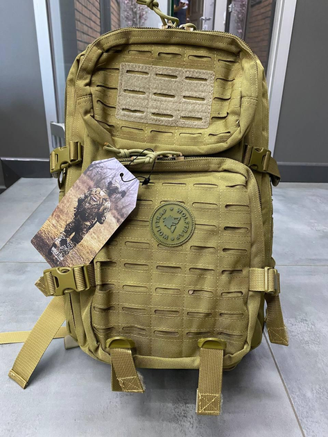 Військовий рюкзак 50 л WOLFTRAP, темний пісок, тактичний рюкзак для військових, армійський рюкзак для солдатів - зображення 1