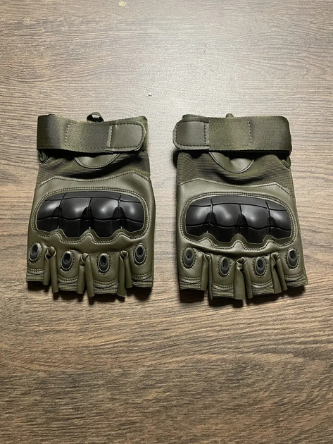 Тактические перчатки беспалые XL Зеленые (OL-BN) - зображення 2
