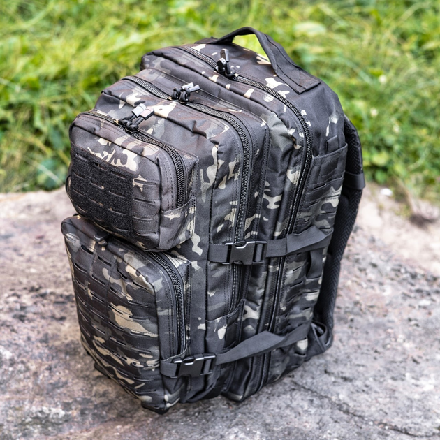 Военный Тактический рюкзак 36 л Черный Камуфляж Warrior Assault Laser Cut 36L с системой MOLLE Армейский Штурмовой - изображение 2