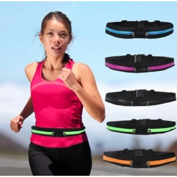 Спортивна Сумка поясна , сумка для бігу чохол Runbag зелена на два кармана світлоотражаюча що не промокае - изображение 4