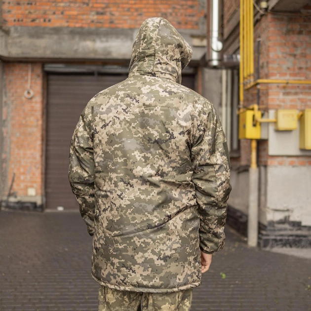 Куртка-бушлат военная мужская тактическая плащевка ВСУ (ЗСУ) Пиксель 8552 44 размер - изображение 2