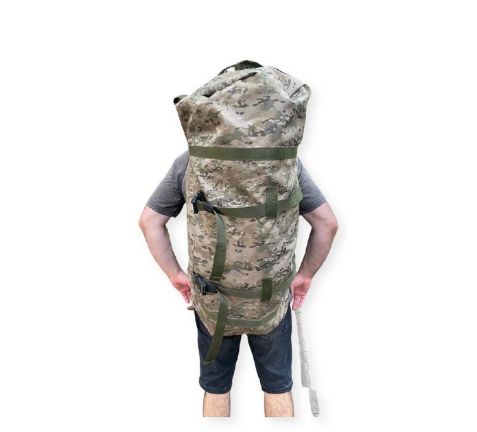 Рюкзак-баул тактический пиксель коричневый 100л КАТАН - изображение 1