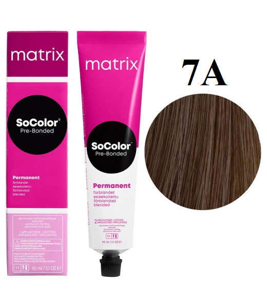 Стойкая крем-краска Matrix Socolor beauty 7A Блондин пепельный 90 мл - Фото 1 Стойкая крем-краска Matrix Socolor beauty 7A Блондин пепельный 90 мл - изображение 1