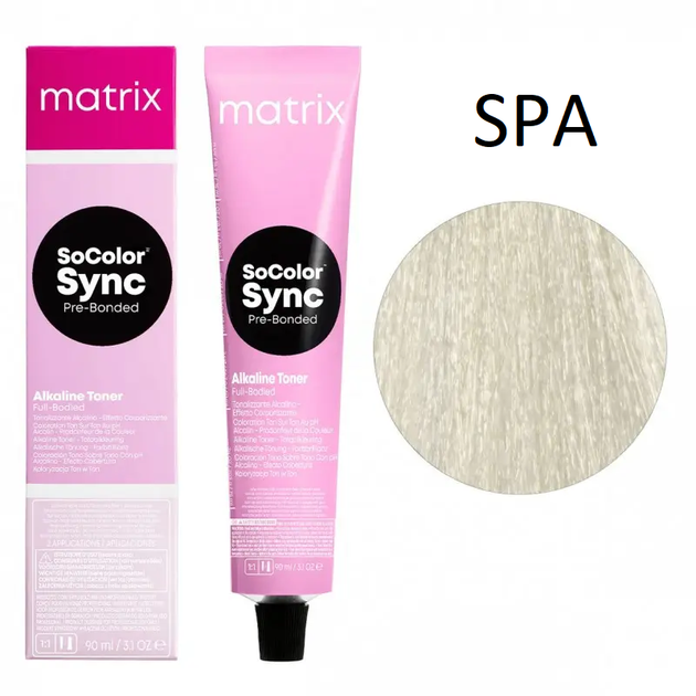 Крем-краска для волос без аммиака Matrix Color Sync SPA Пастельный пепельный 90 мл - Фото 1 Крем-краска для волос без аммиака Matrix Color Sync SPA Пастельный пепельный 90 мл - изображение 1