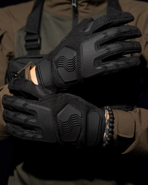 Тактические перчатки с пальцами BEZET Protective XL черный - изображение 1
