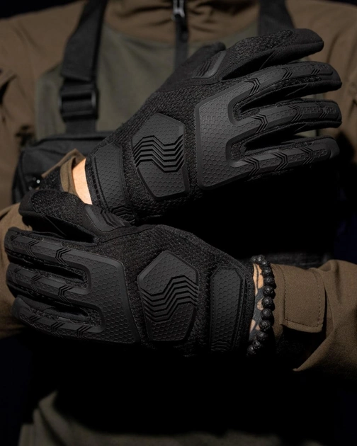 Тактические перчатки с пальцами BEZET Protective M черный - изображение 1