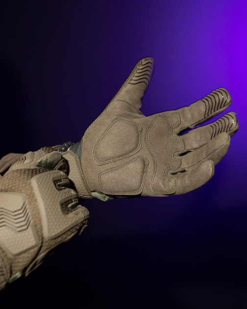 Тактические перчатки с пальцами BEZET Protective XL хаки - изображение 2