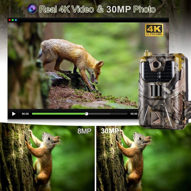 APP / 4G фотоловушка HC900Pro Live 30Mp, Облако, Онлайн видео - изображение 2