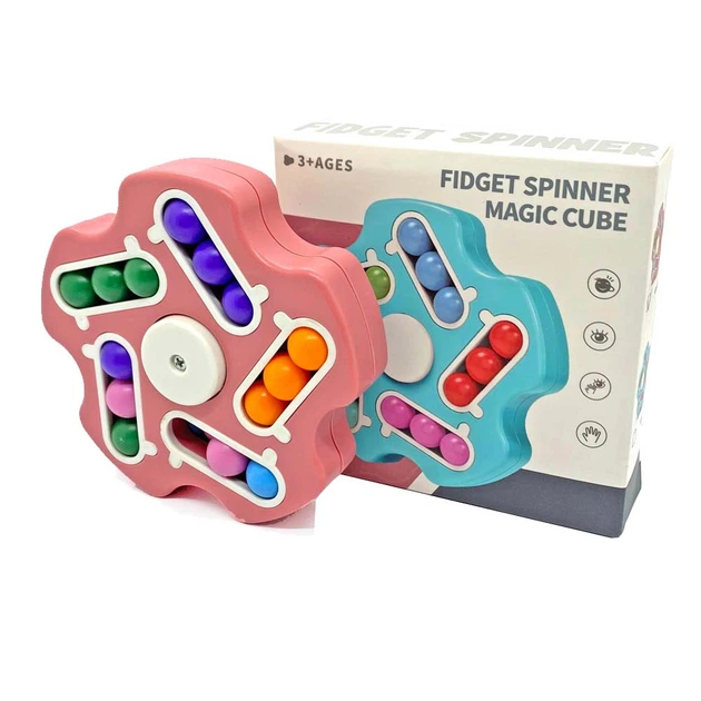 Головоломка антистрес Fidget Spinner Magic Cube рожева - зображення 2
