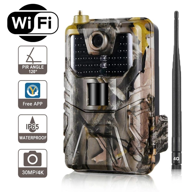 WiFi Фотопастка, камера для полювання з 4К роздільною здатністю Suntek WiFi900pro, 30 Мп, додаток iOS / Android - зображення 1