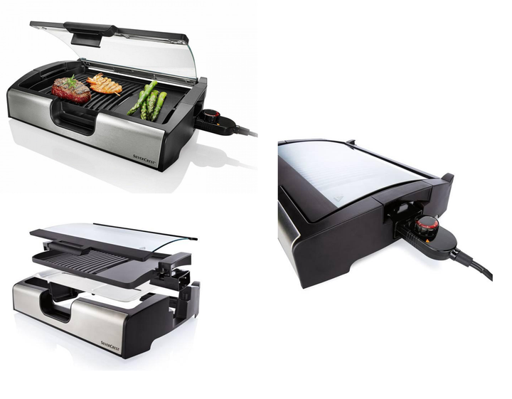 Гриль контактный электрический Silver Crest STGG 1800 A1 Tisch-grill 1800 Вт - изображение 3