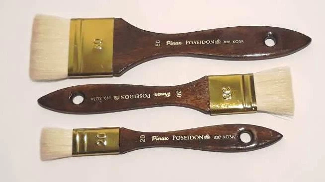 Пензель Pinax POSEIDON КОЗА № 50 Флейц сер 820 - зображення 2