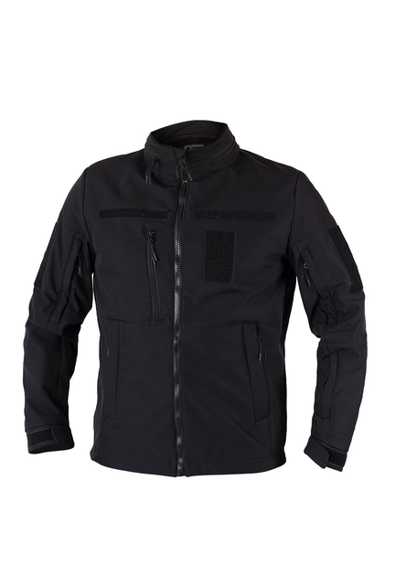 Куртка тактична на блискавці з капюшоном soft shell XS garpun black - зображення 2