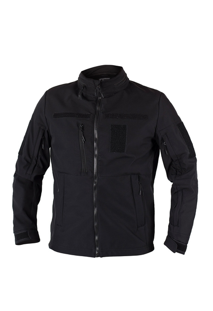 Куртка тактическая на молнии с капюшоном soft shell XXL garpun black - изображение 2