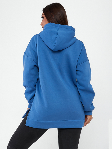 Худи теплое оверсайз женское DEMMA 1014 46-48 Джинсовое ...