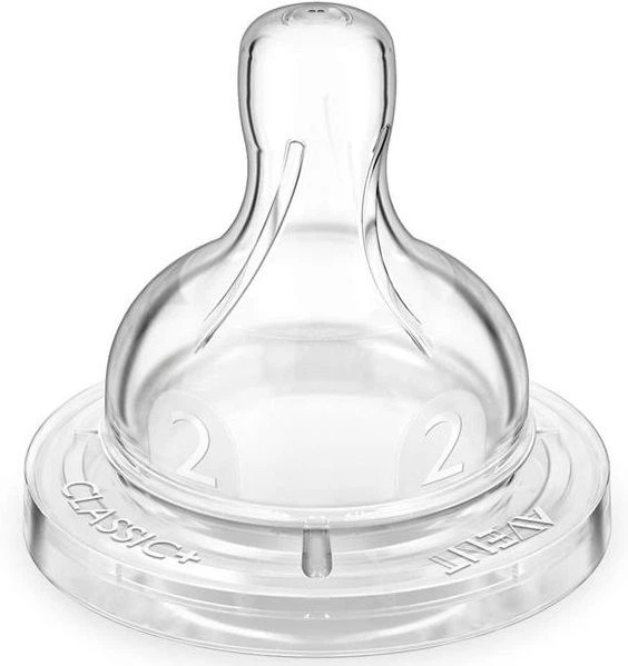 Соска силіконова Avent Classic+ повільний потік 2шт 1+ SCF632/27 - Фото 3 Соска силіконова Avent Classic+ повільний потік 2шт 1+ SCF632/27 - изображение 3
