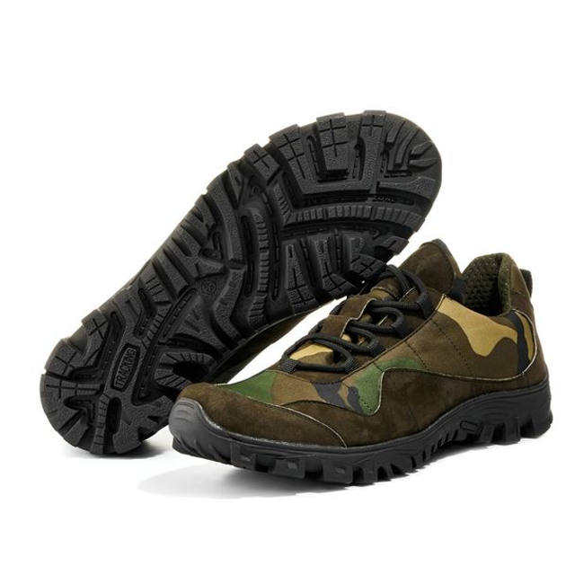 Тактические кроссовки BlackBay камуфляж зеленые на протекторной подошве (SP-COM) | 46 (30.5см) - изображение 1