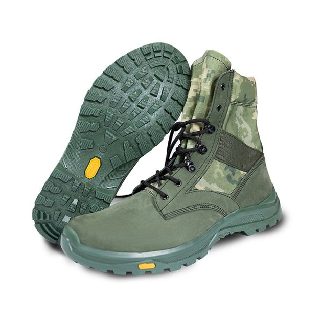 Тактичні черевики BlackBay високі хакі на шнурівці та зеленою підошвою (S-3-HAKI) | 42 (28см) - зображення 1