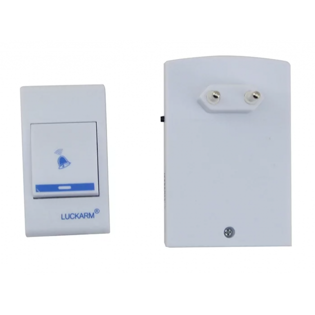Дверний дзвінок Luckarm 006 Бездротовий для дому та квартири від мережі 220В Білий/синій - Фото 2 Дверний дзвінок Luckarm 006 Бездротовий для дому та квартири від мережі 220В Білий/синій - зображення 2