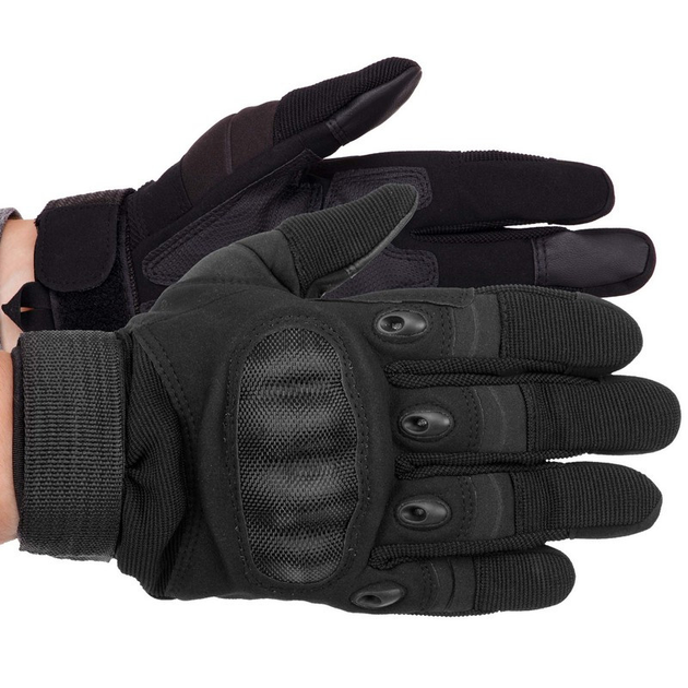 Перчатки тактические с закрытыми пальцами Zelart 8798 размер L Black - изображение 1