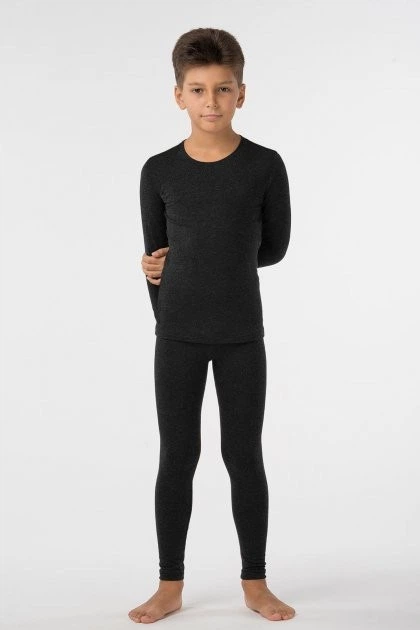Термокомплект для мальчика с шерстью Kifa Wool Comfort КДМ-201 42 (152-158 см ) Темно-серый - Фото 2 Термокомплект для мальчика с шерстью Kifa Wool Comfort КДМ-201 42 (152-158 см ) Темно-серый - изображение 2