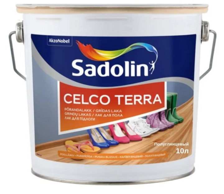 Лак для підлоги Sadolin Celco Terra 45 10 л (Напівглянцевий) - зображення 1