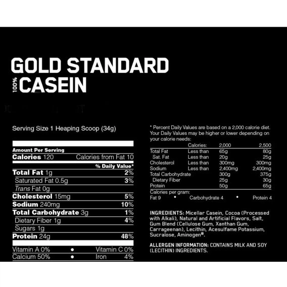 Протеїн Optimum Nutrition 100% Casein Gold Standard 1810 g /53 servings/ Chocolate Cream - зображення 2