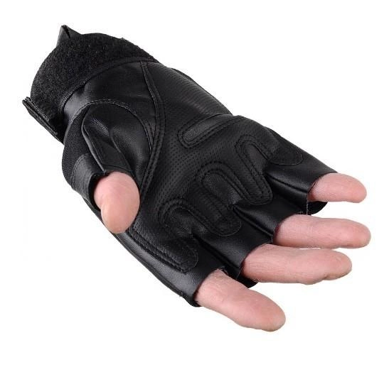 Перчатки тактические черные, беспалые, с мягкой защитой суставов , розмер XL - изображение 2