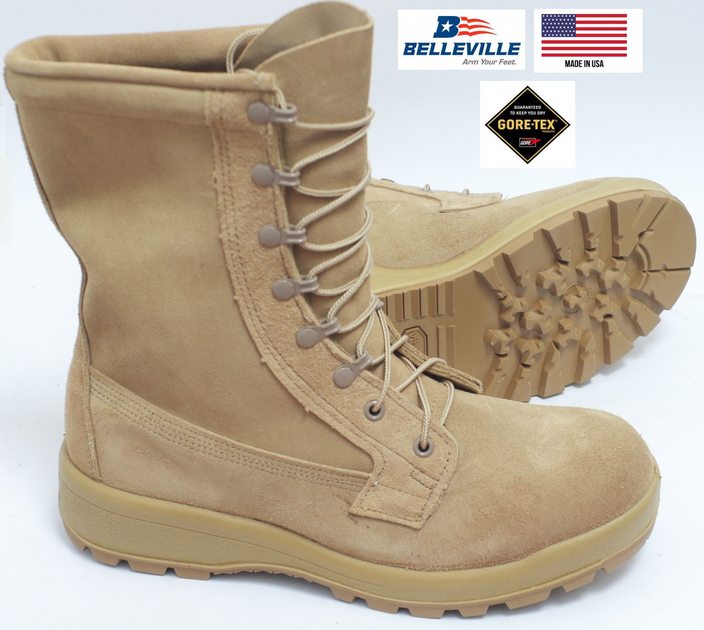 Берці армії США демісезонні для холодної погоди Belleville Intermediate Cold Wet Boots 40 пісочні - зображення 1