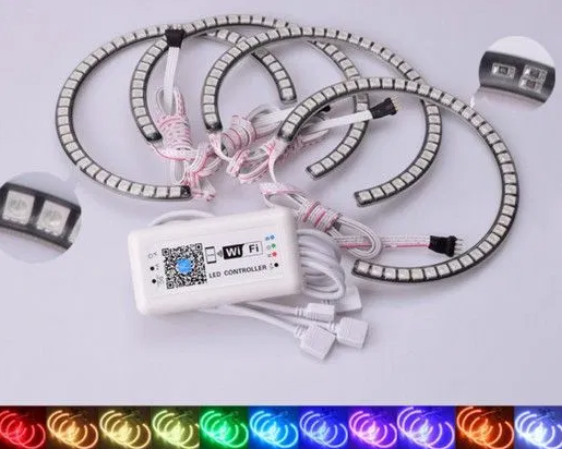 Ангельские глазки RGB BMW (БМВ) CountryMan E36 E38 E39 E46 E30 E32 E34 - изображение 2