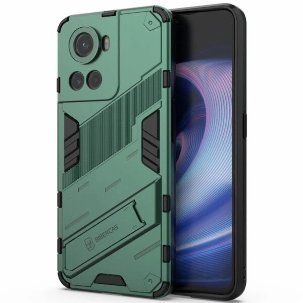 Захисний чохол з підставкою Deexe Bibercas для OnePlus Ace / 10R - Green - зображення 2