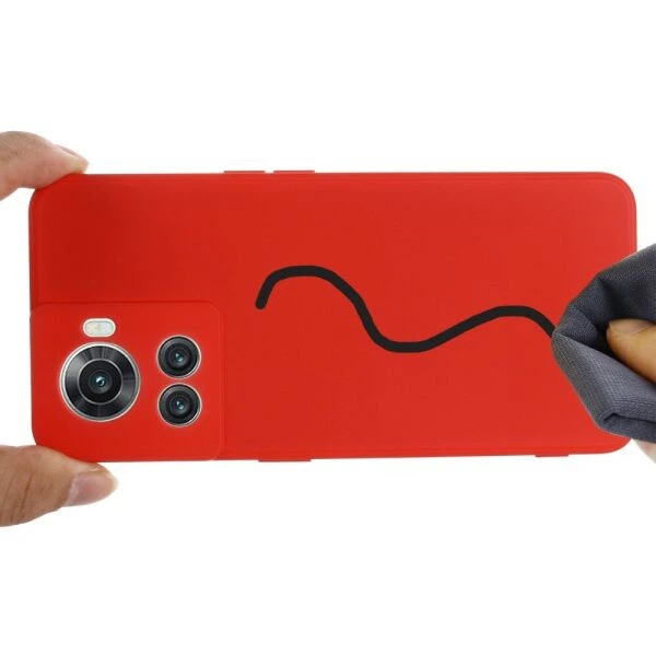 Силіконовий (TPU) чохол Deexe Silicone Case для OnePlus Ace / 10R - Red - зображення 4