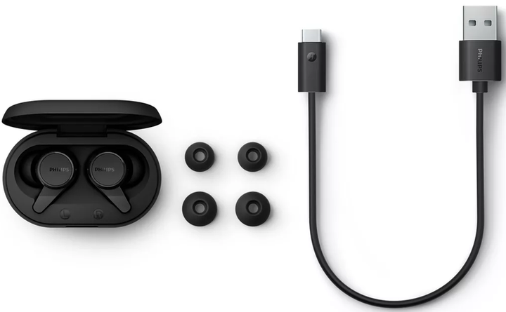 Навушники Philips TAT1207 True Wireless IPX4 Black (TAT1207BK/00) - зображення 5