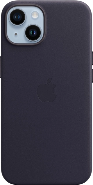 Акція на Панель Apple MagSafe Leather Case для Apple iPhone 14 Ink (MPP63ZE/A) від Rozetka