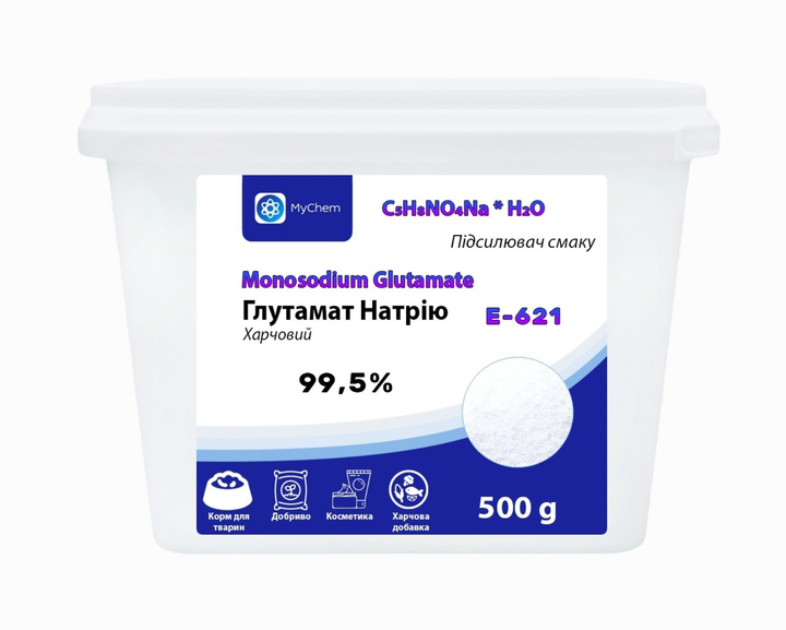 Глутамат натрия усилитель вкуса Пищевая добавка E-621 MyChem 500 г ...