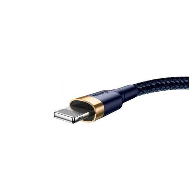 Кабель для быстрой зарядки Baseus Cafule Metal Lightning 2.4A 1m Blue/Gold - Фото 4 Кабель для быстрой зарядки Baseus Cafule Metal Lightning 2.4A 1m Blue/Gold - изображение 4