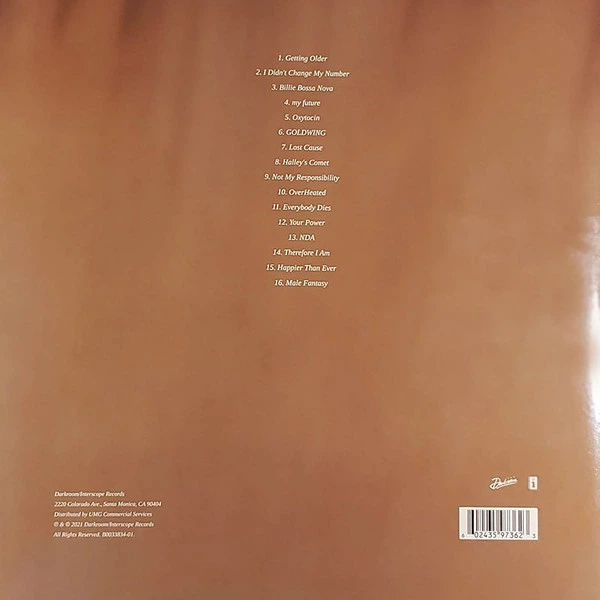Виниловая пластинка Billie Eilish - Happier Than Ever (2LP) Limited Edition, Golden Yellow Vinyl - Фото 3 Виниловая пластинка Billie Eilish - Happier Than Ever (2LP) Limited Edition, Golden Yellow Vinyl - изображение 3