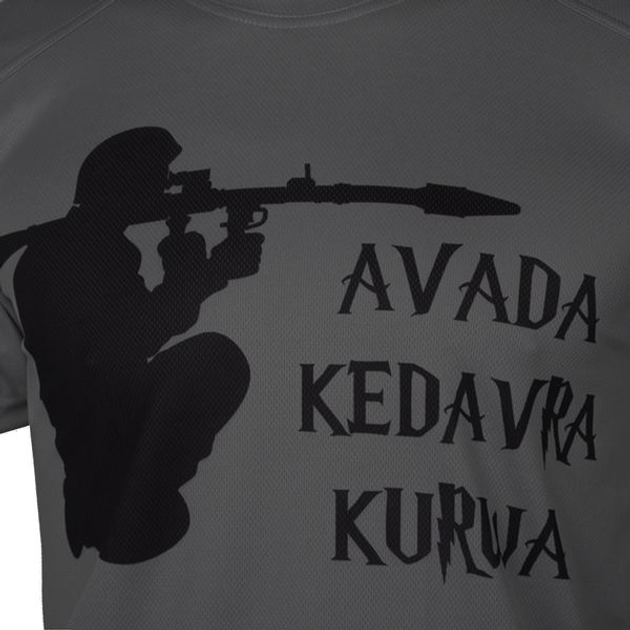 Футболка Shotgun Ukraine Avada Kedavra Kurva Темно-сiрий S 2000000083018 - зображення 2