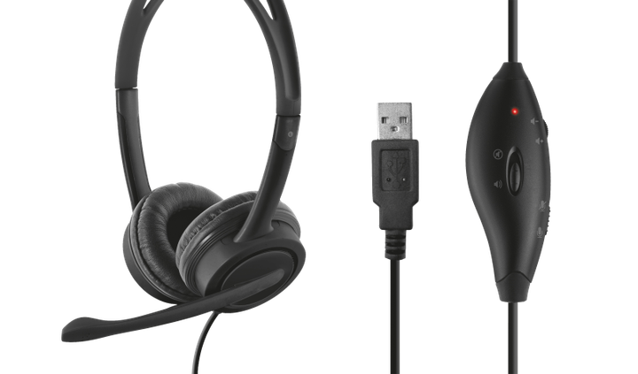 Веб-камера HD + гарнітура USB Trust Doba Black (24036_TRUST) - зображення 3