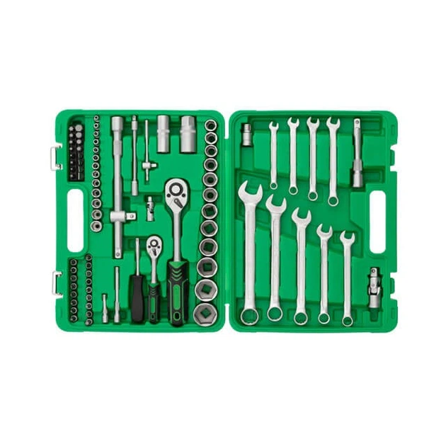 Набір інструментів 1/2" & 1/4", 82 од. INTERTOOL ET-6082SP - зображення 2