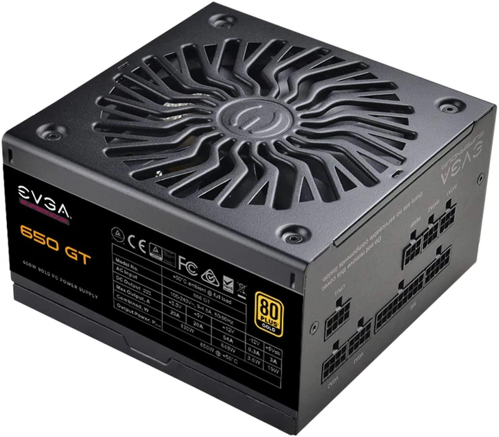 Блок живлення EVGA SuperNova 650 GT 220-GT-0650-Y1, 80+ GOLD 650W, Fully Modular, ECO Mode - Фото 2 Блок живлення EVGA SuperNova 650 GT 220-GT-0650-Y1, 80+ GOLD 650W, Fully Modular, ECO Mode - зображення 2