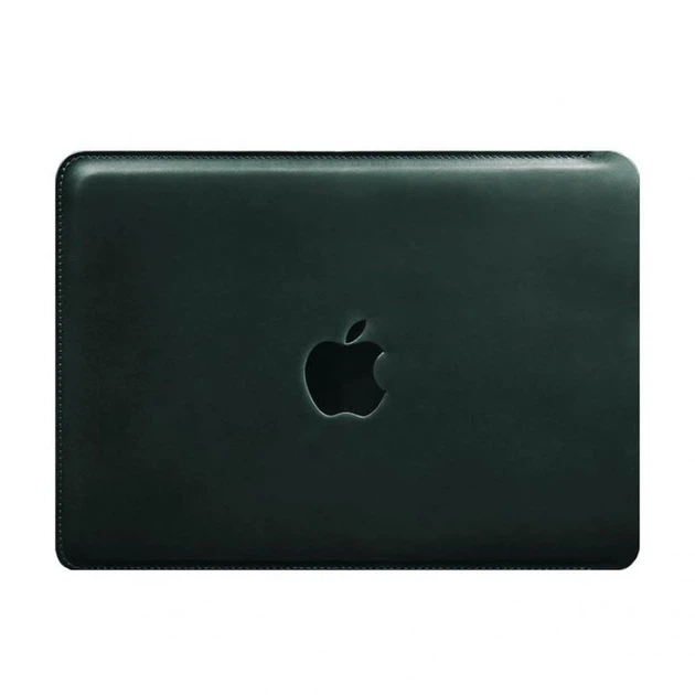Кожаный чехол для ноутбука MacBook 13 из натуральной кожи Crazy Horse защитный для MacBook Air и Pro, зеленый 58595 - изображение 6