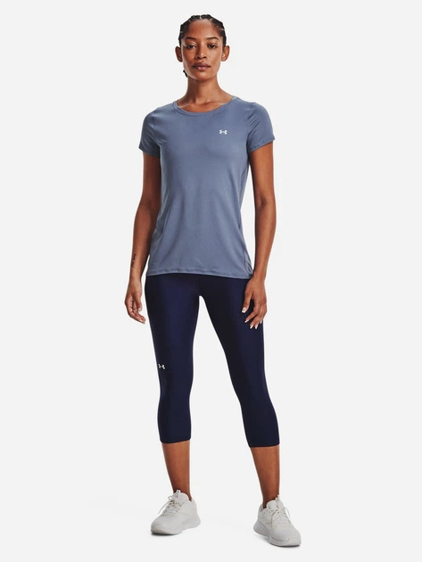 Спортивная футболка для бега женская Under Armour Ua Hg Armour Ss-Ppl 1328964-767 M Синяя (196039012579) - изображение 3