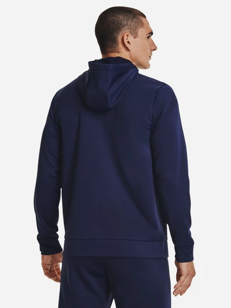 Толстовка на молнии мужская Under Armour Fleece Fz Hoodie 1373357-410 M Синяя (195253823312) - изображение 2