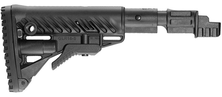 Приклад телескопічний з амортизатором FAB для AK 47, чорний (7000429) - зображення 1