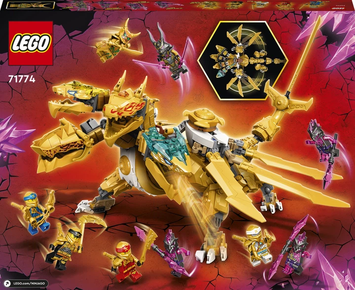 Zestaw klocków LEGO Ninjago Złoty Ultra Smok Lloyda 989 elementów (71774) - obraz 10